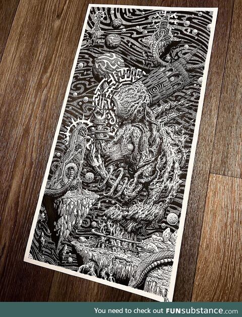 “THE AKASHIC OBSERVER” 20 years into my art career and can finally draw shit like