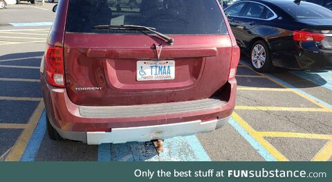 Really the best handicaped plate that I've actually seen and taken a picture of myself