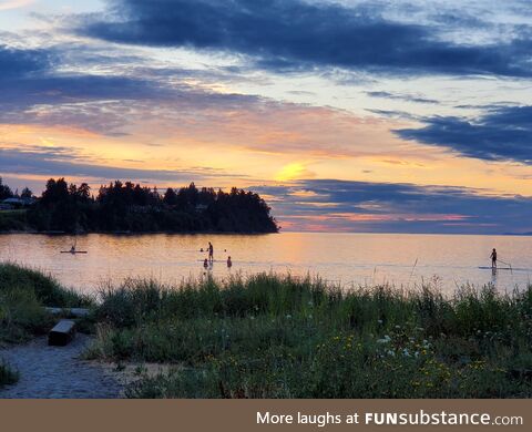 [OC] Sunset today. Parksville, British Columbia