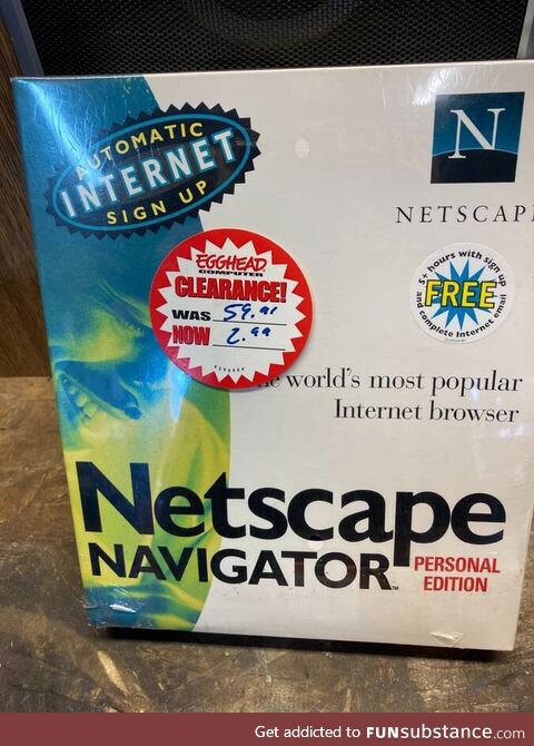 This unopened copy of Netscape Navigator for sale