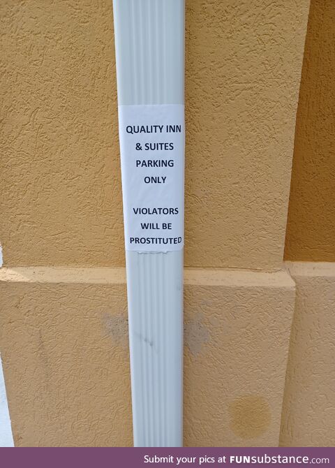 Quality Inn's solution to fines