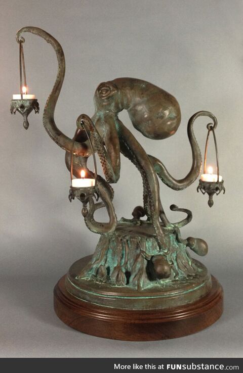 Octopus candle holder