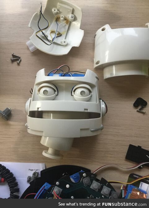 I build animatronic puppets and recently acquired this guy having an existential crisis