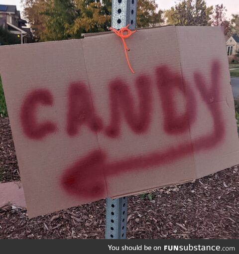 We average 4-8 trick-or-treaters a year. With a little advertisement we got TEN!