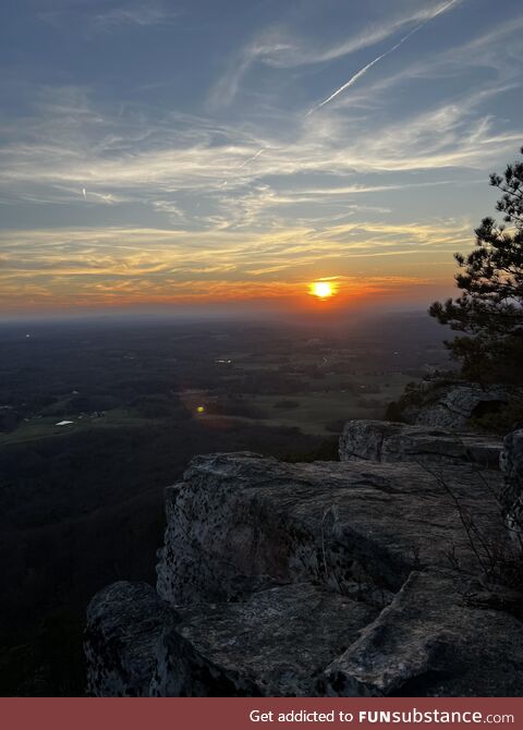 Sunset. Pilot mountain, nc