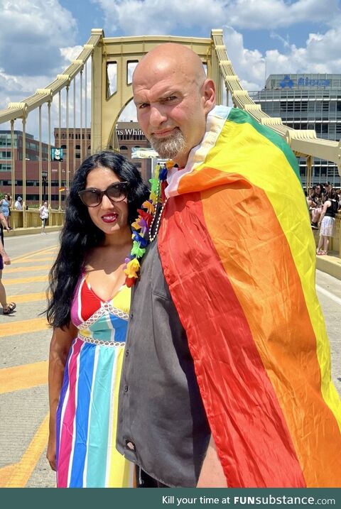 Senator John Fetterman at Pride parade
