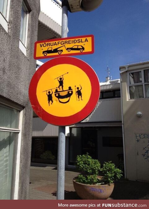 Since we’re doing signs, I still have not figured this one out from Reykjavik