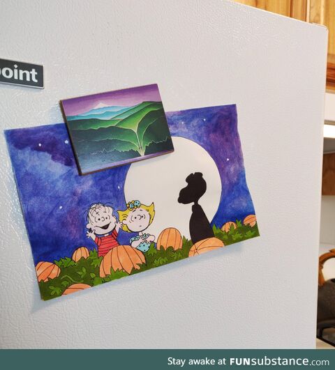 My husband likes to put my art on the fridge like I'm in elementary school