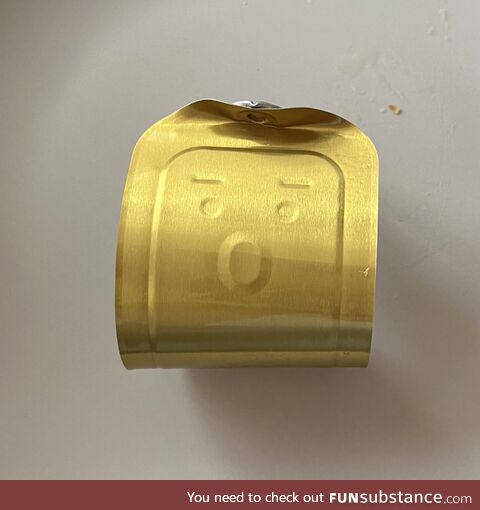 My can lid was surprised