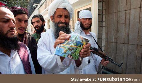The Taliban breaking a Norwegian children's movie after entering the Norwegian embassy