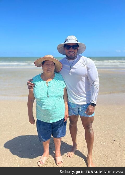 My abuela still believes in the old custom of not smiling in pictures. I swear she's