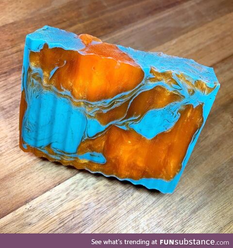This bar of soap I made. One of a batch of ten
