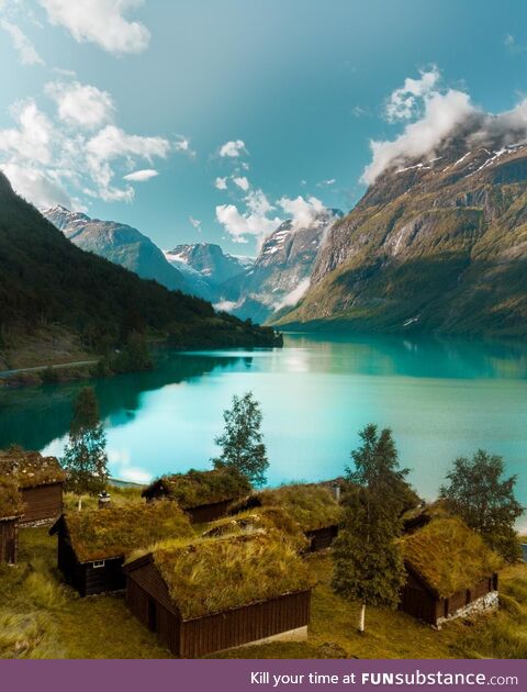 My favourite drone-photo. Taken in Loen, Norway in 2019