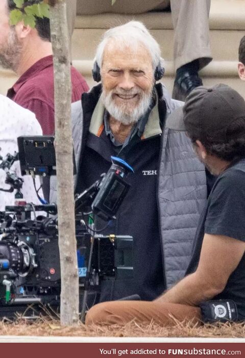 Clint Eastwood, 93 yrs old on set directing a new film 'Juror No 2'
