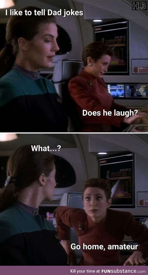 Why would he laugh? All she said was "jokes"
