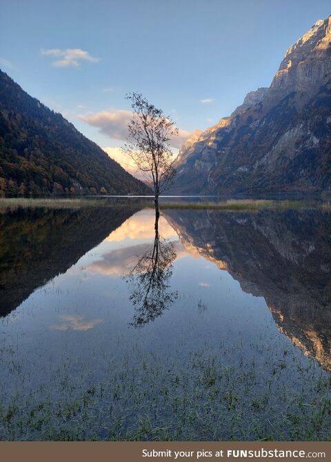 Peaceful autumn evening, glarus, switzerland 2022