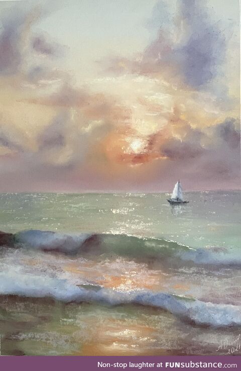 Infinity, soft pastel, 30x40cm, by me, 2021