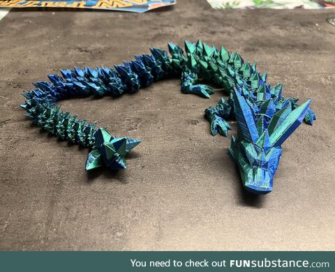 3D printed this dragon for my kids. Of all the gadgets I bought, the 3D printer is the
