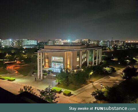 My university library at night!