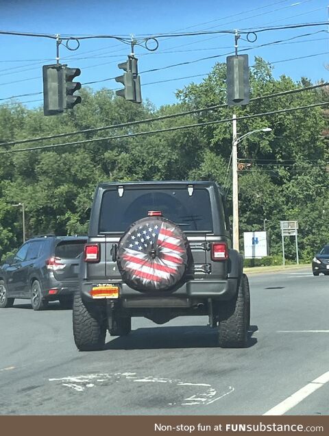 Today I spotted a patriotic butthole