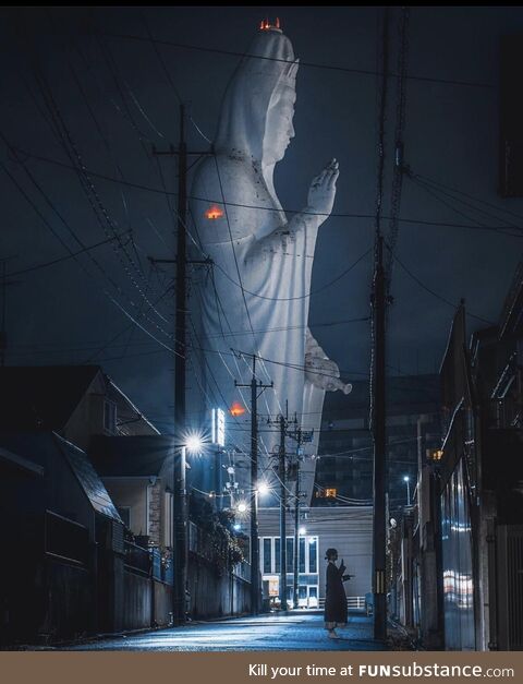 The Sendai Daikannon statue in Japan