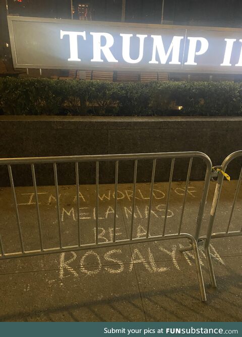 Nyc last night … (barricades are for the parade)
