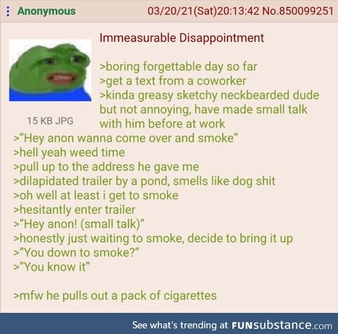 Anon smokes with a coworker