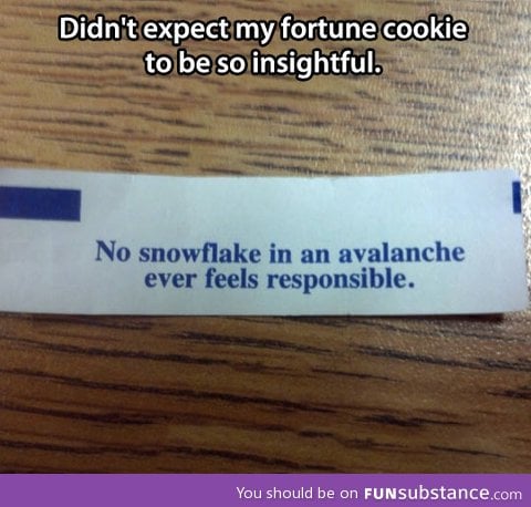 Philosophical fortune cookie