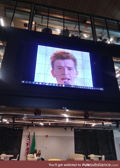 My school got rick rolled