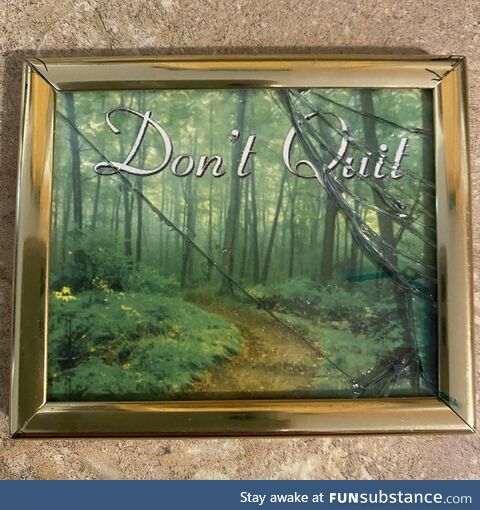 I had a really tough day, then I broke this fridge magnet