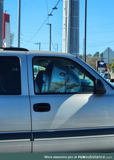This guy got iron giant in his passenger seat