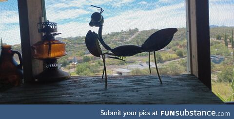 This mantis I found on my mantis sculpture