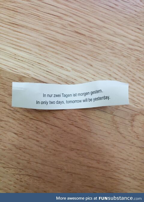My fortune cookie had some good wisdom
