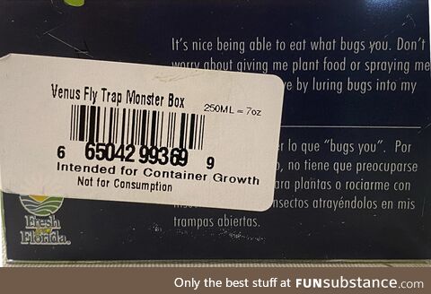 Don't eat the Venus flytraps