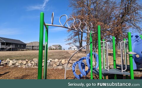 Please tell me you climbed monkey bars as a kid!