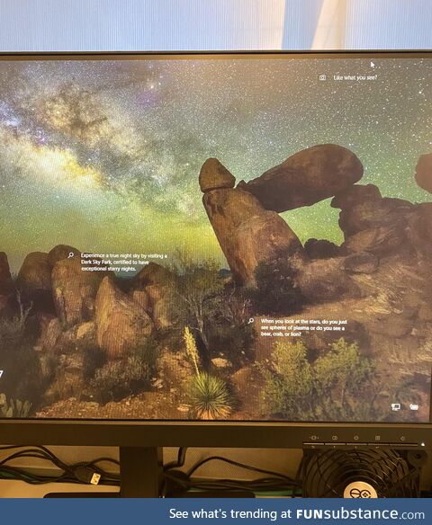 My default windows Lock Screen today had a giant rock pen*s