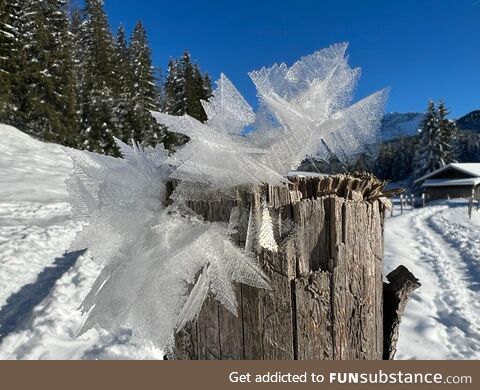 A picture of ice in the alps (Garmisch-Partenkirchen)
