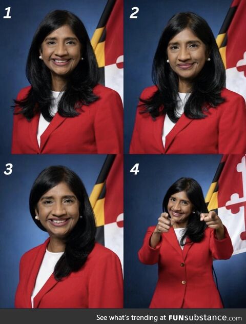 The newly-elected Lieutenant Governor of Maryland’s options for her official portrait