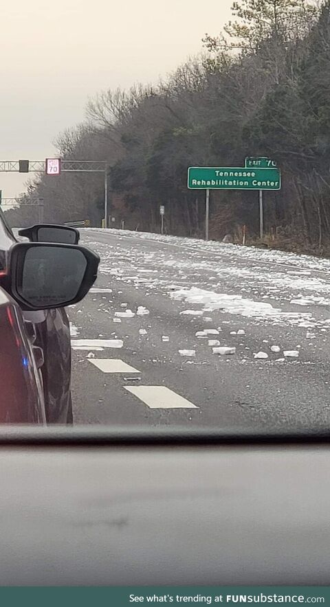 We just wanted a white Christmas in TN, instead we got a truck load of styrofoam