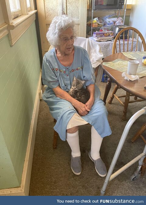 Grandma with kitty