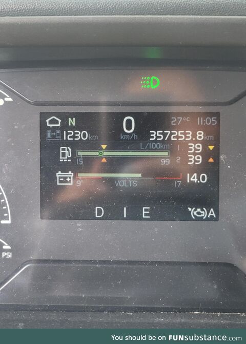 I think my trucks trying to tell me something.