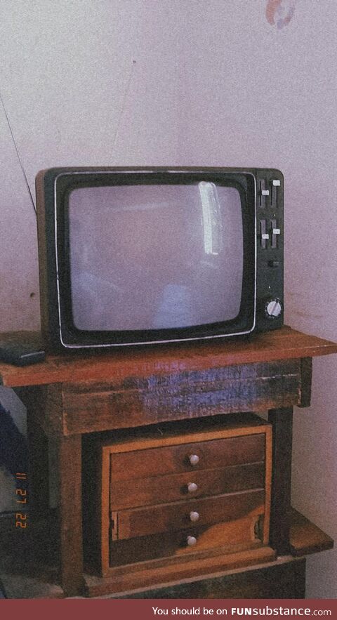 My television set from 1974 (I saw the Qatar World Cup on this thing)