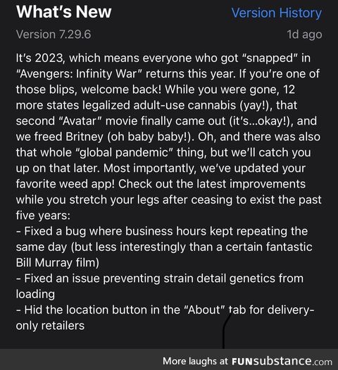 These of the kind of update notes every company should have