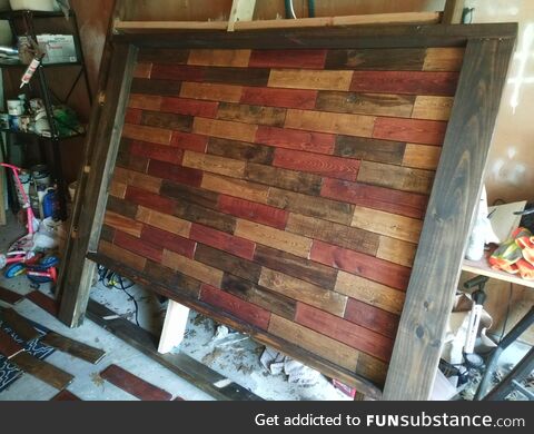 [OC] My friend couldn't find a bedframe he liked, so he's building his own