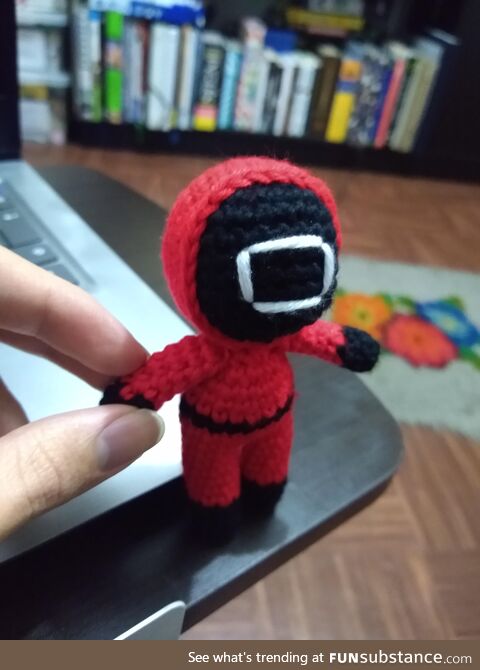 I know we're all a little tired of it... But this little guy my mom knitted for me
