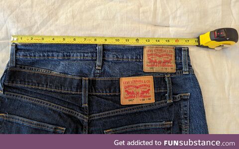 My new Levi's made me think I put on a lot of weight last night