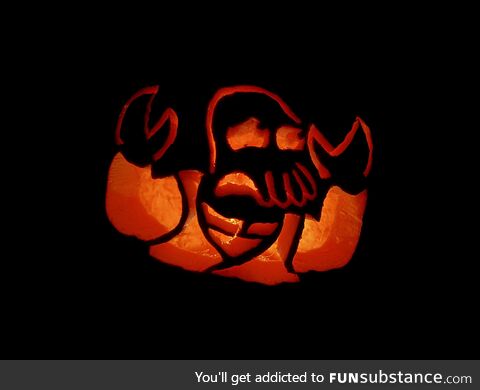 Was trying to come up with a pumpkin carving idea when it hit me...Why not Zoidberg!