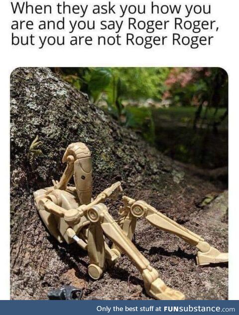 You have to say you're fine and you're not