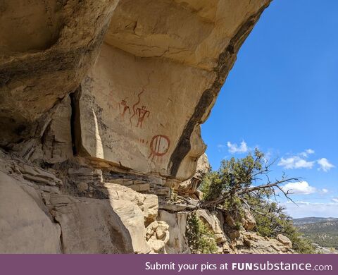 [OC] Pictograph above I-70 in central Utah