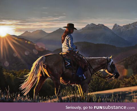 This is the largest oil painting I've done this year! "Down The Mountain", 36x48"